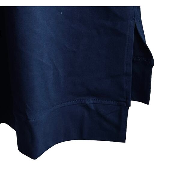 Eileen Fisher Navy Jersey Shift T-Shirt Dress 3X Organic Cotton Stretch Midi - Picture 6 of 7